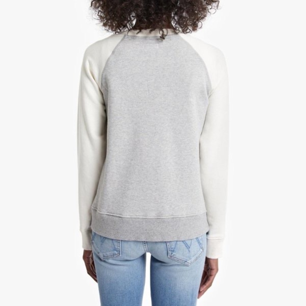 MOTHER 'Adios' Gray & White Raglan Sweatshirt with Multicolor Graphic - Picture 8 of 9